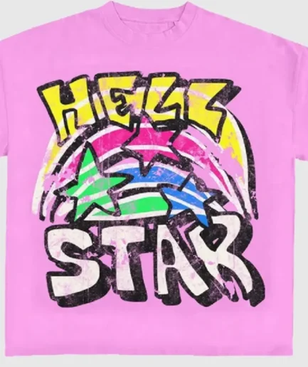 Hellstar Graphic Pink T Shirt 1