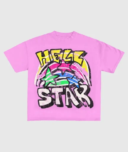 Hellstar Graphic Pink T Shirt