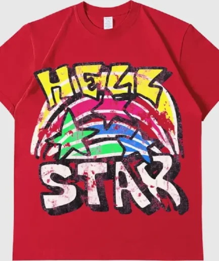 Hellstar Graphic Red T Shirt 1